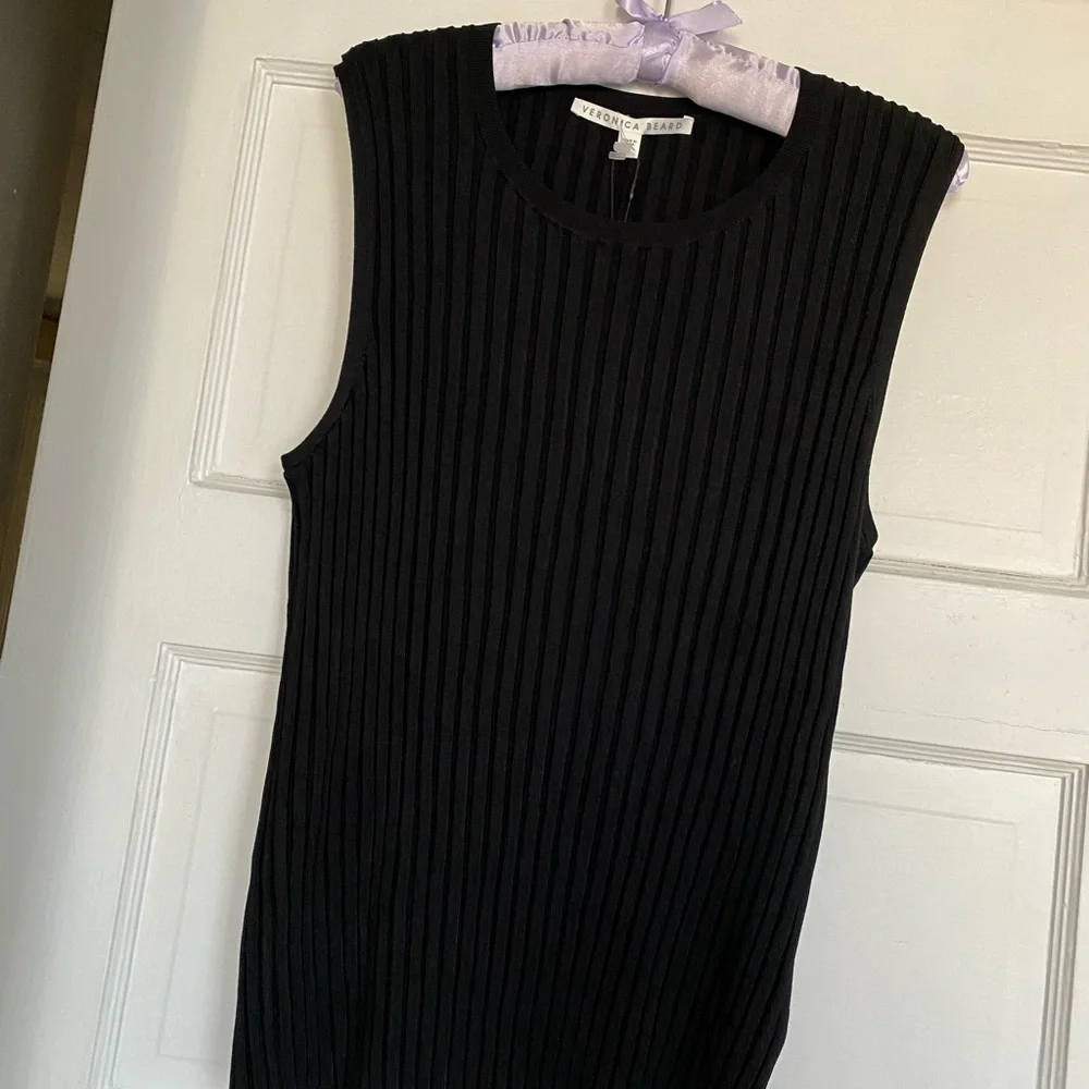 VERONICA BEARD ARALIA SLEEVELESS SHELL BLACK TOP NEW WITH TAGS XL - Picture 3 of 6